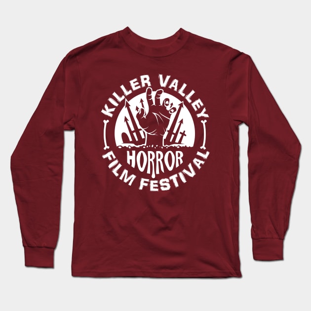 Horror Fest - WHITE LOGO Long Sleeve T-Shirt by The Killer Valley Graveyard